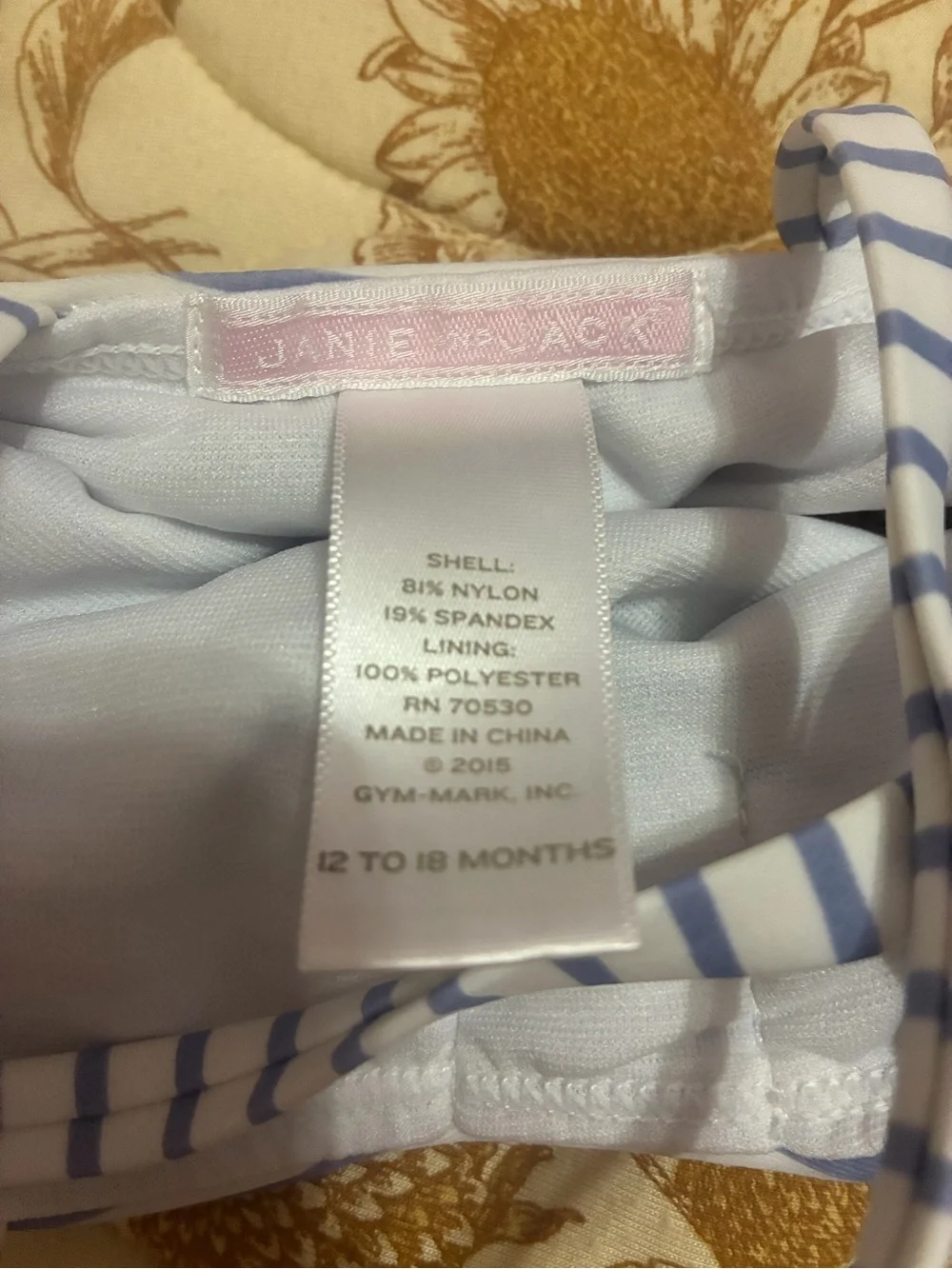 Janie and Jack 2 piece baby bathing suit
